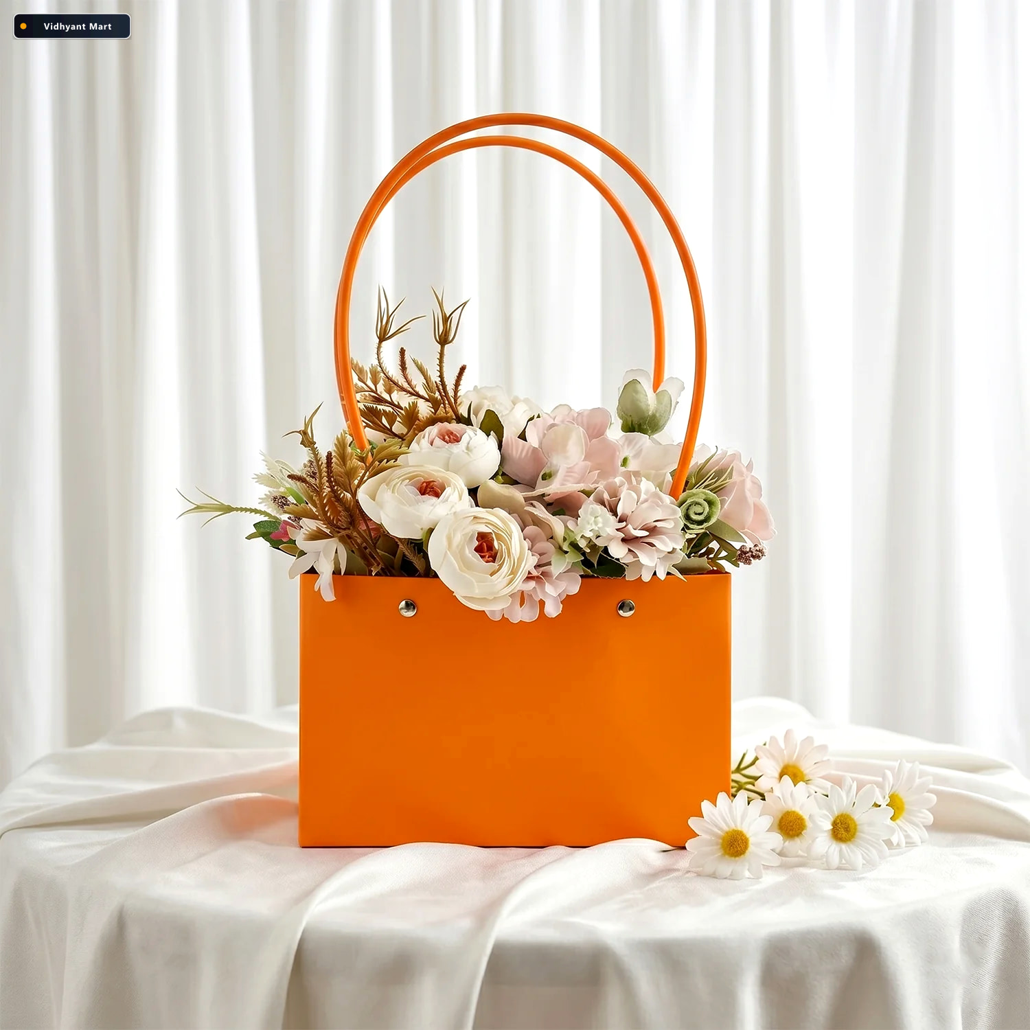 Vidhyant Mart Foldable Flower Packaging Bag Waterproof Elegant H 3