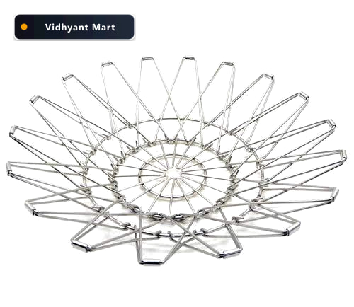 Vidhyant Mart Foldable Fruit Basket Multipurpose Stainless Steel 5