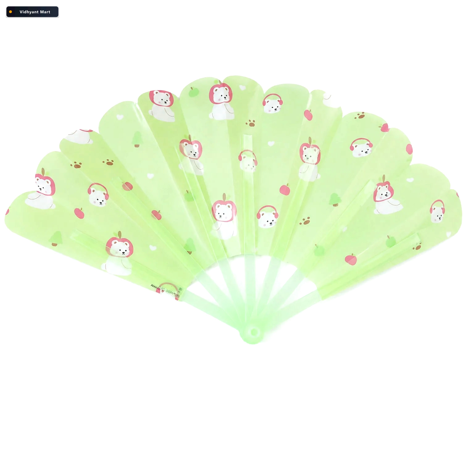 Vidhyant Mart Foldable Handheld Fan Cute Printed Portable Manual 3