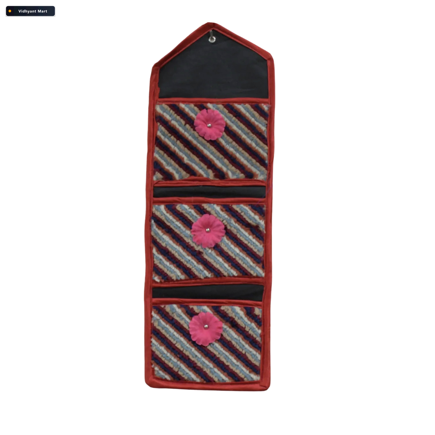 Vidhyant Mart Foldable Hanging Organizer 3 Pocket Wall Holder In 3