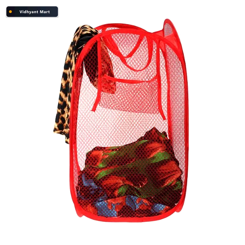 Vidhyant Mart Foldable Laundry Hamper Ventilated Mesh Storage Or 2