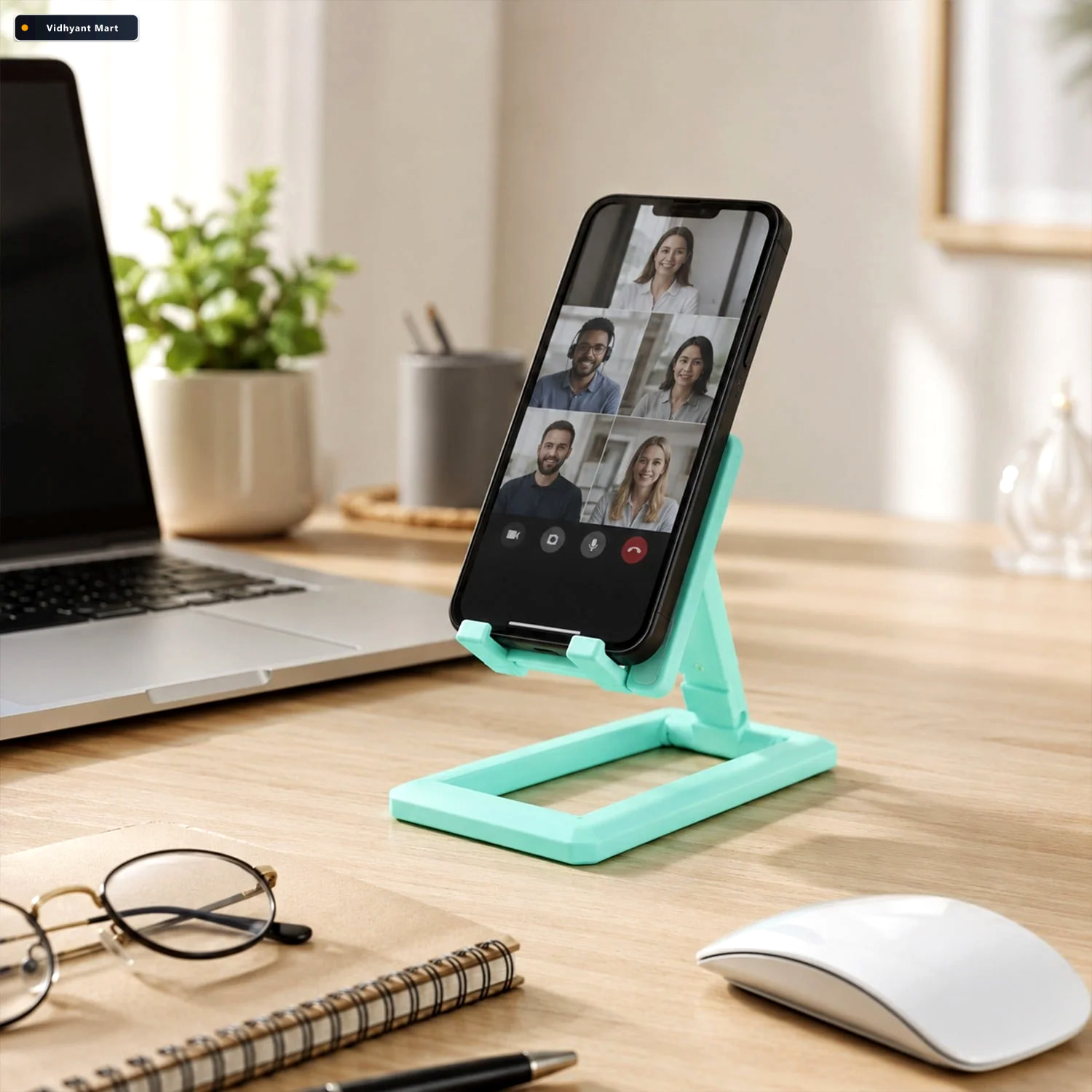 Vidhyant Mart Foldable Mobile Phone Stand Adjustable Portable De 2
