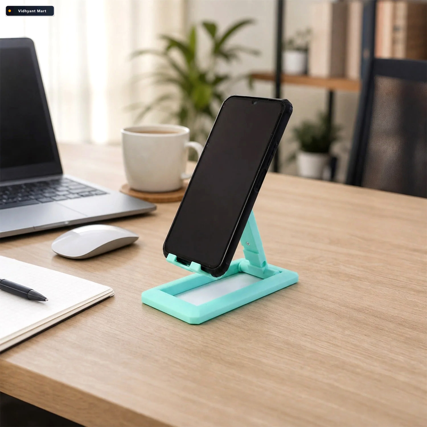 Vidhyant Mart Foldable Mobile Phone Stand Adjustable Portable De 3