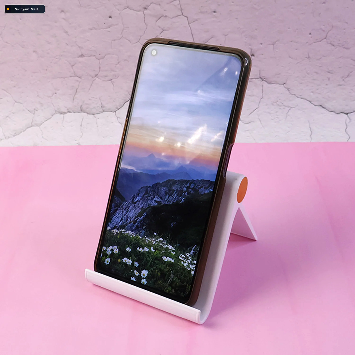 Vidhyant Mart Foldable Mobile Stand Slim Portable Desktop Phone 4