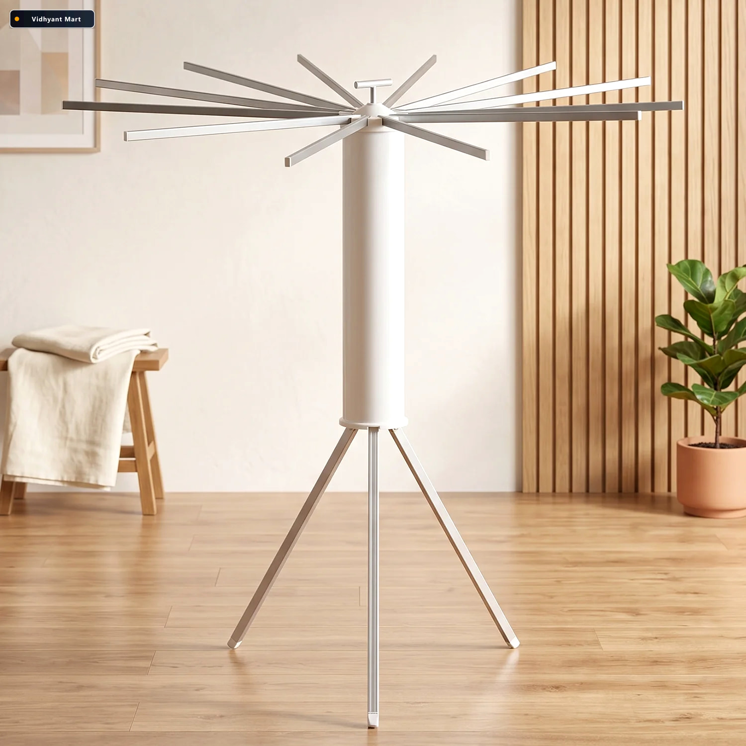 Vidhyant Mart Foldable Octopus Clothes Drying Rack Stand Tripod 3