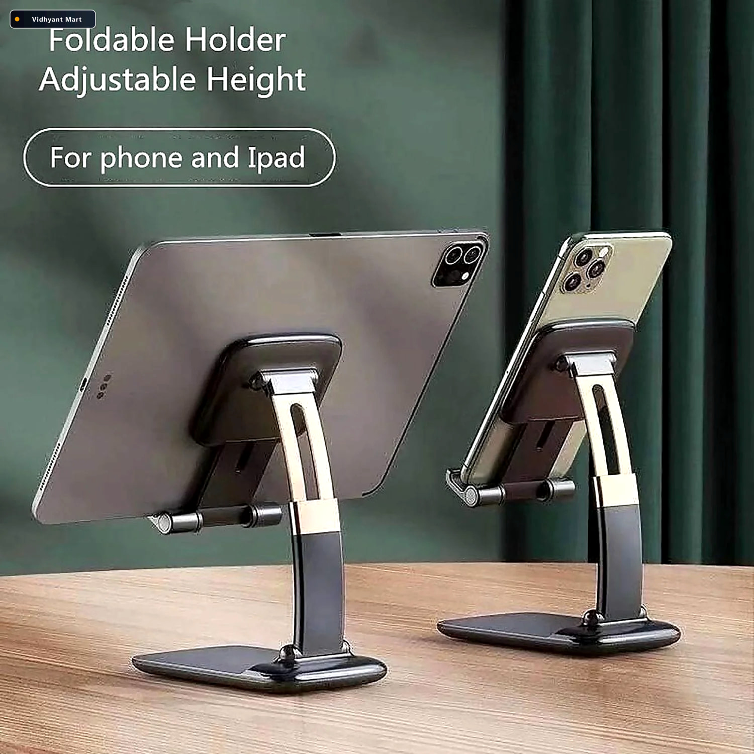 Vidhyant Mart Foldable Phone Holder Adjustable Desk Stand For Mo 3