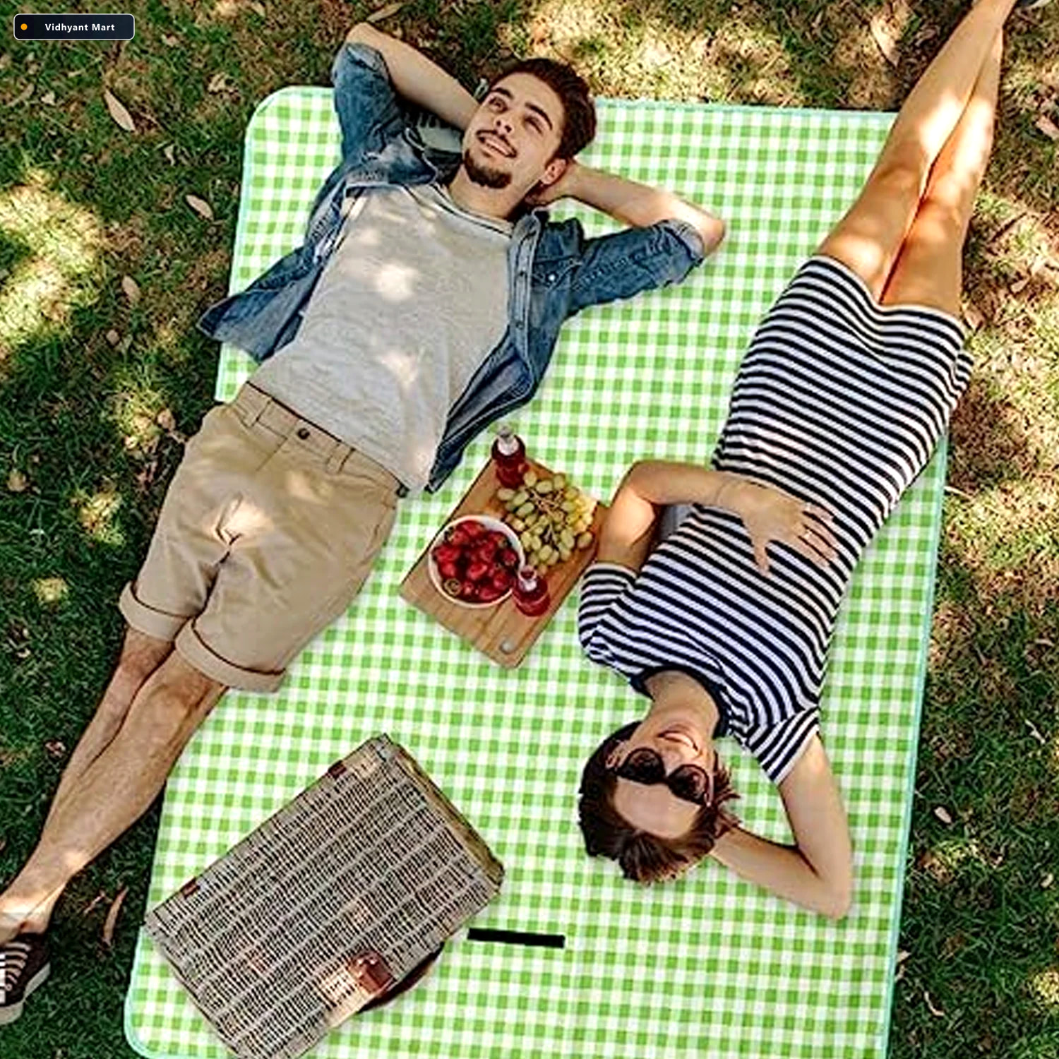 Vidhyant Mart Foldable Picnic Mat Portable Waterproof Easy To Ca 3