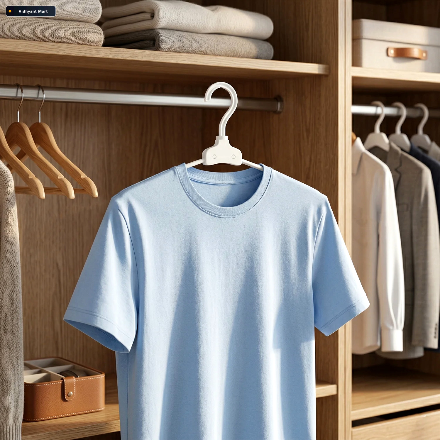 Vidhyant Mart Foldable Plastic Clothes Hanger Space Saving Trave 2