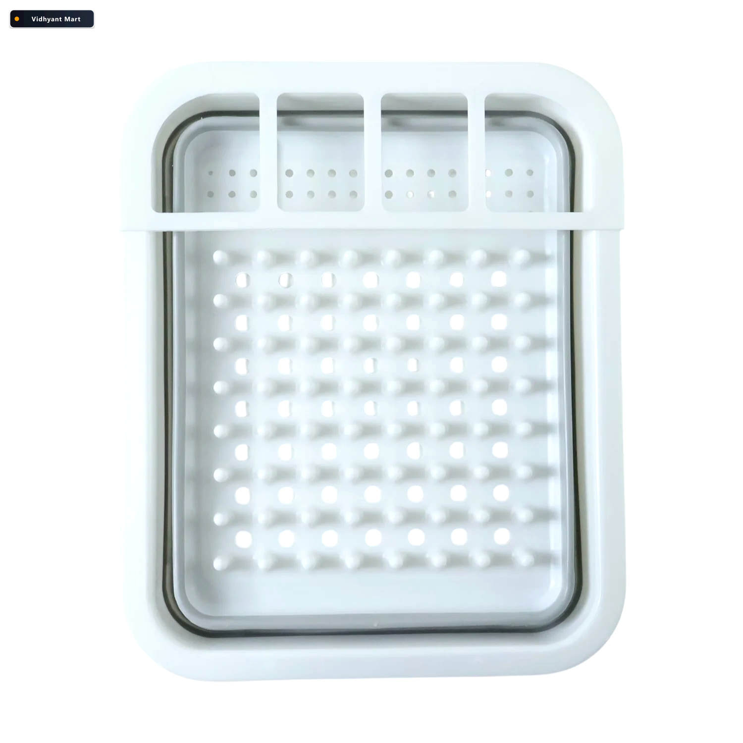 Vidhyant Mart Foldable Plastic Dish Drying Rack Space Saving Por 4