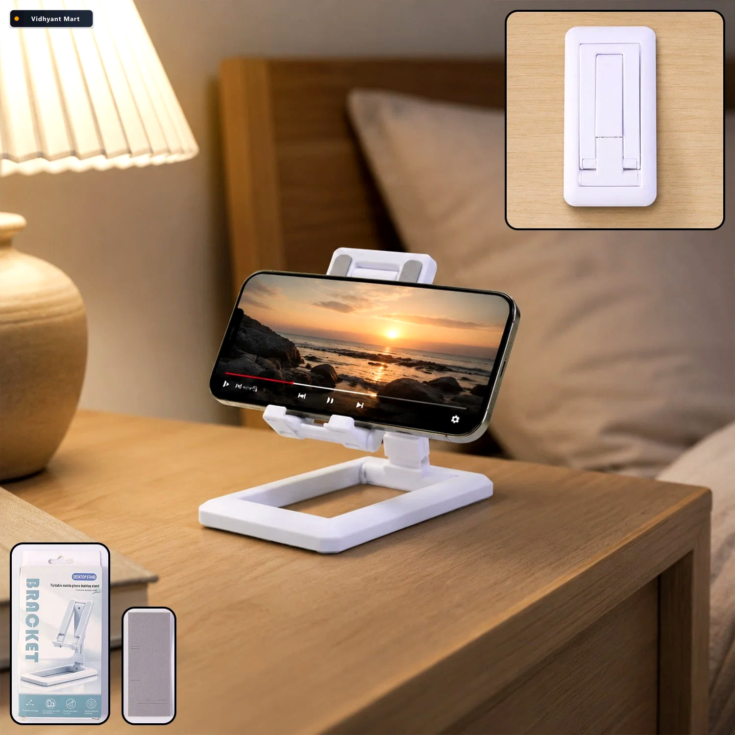 Vidhyant Mart Foldable Plastic Mobile Phone Holder Adjustable Po 1