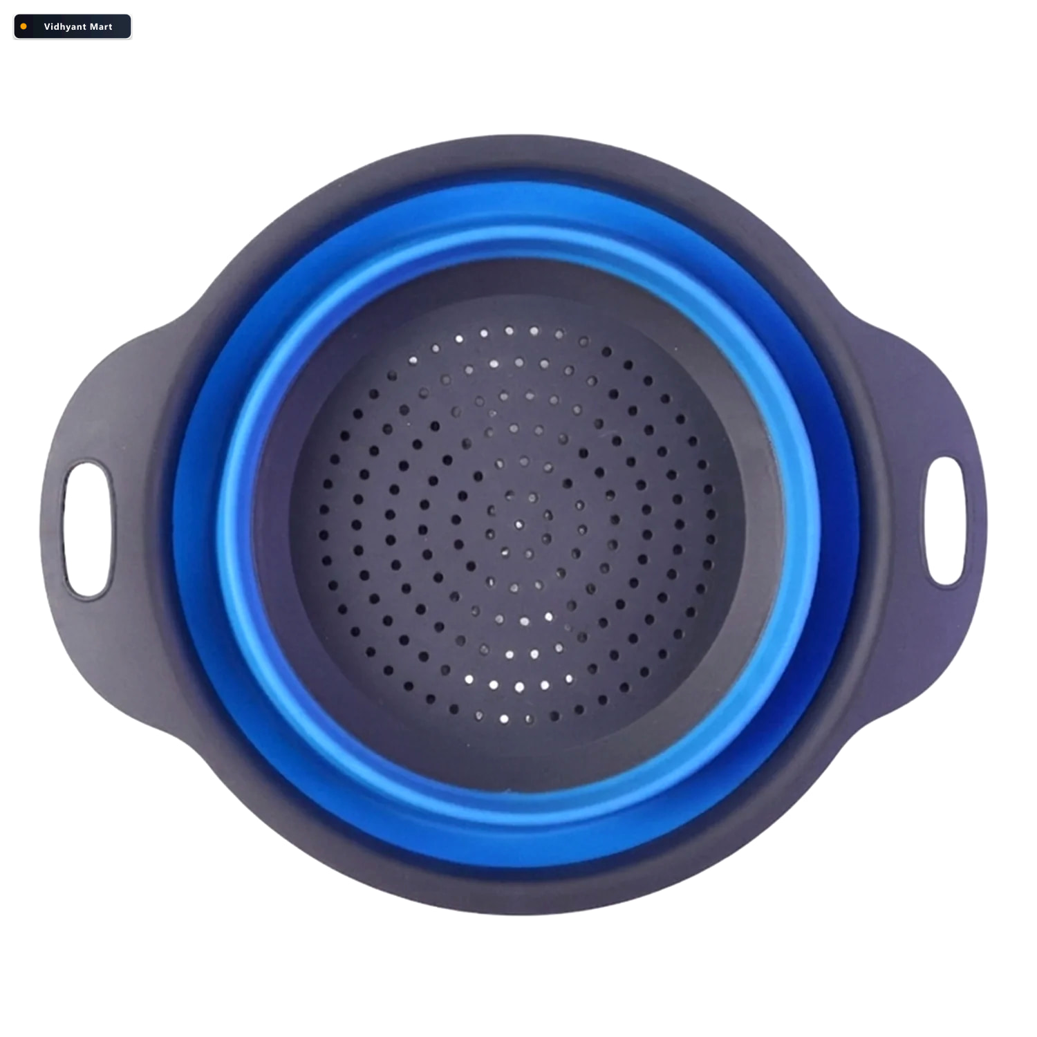 Vidhyant Mart Foldable Silicone Strainer Space Saving Kitchen Dr 4