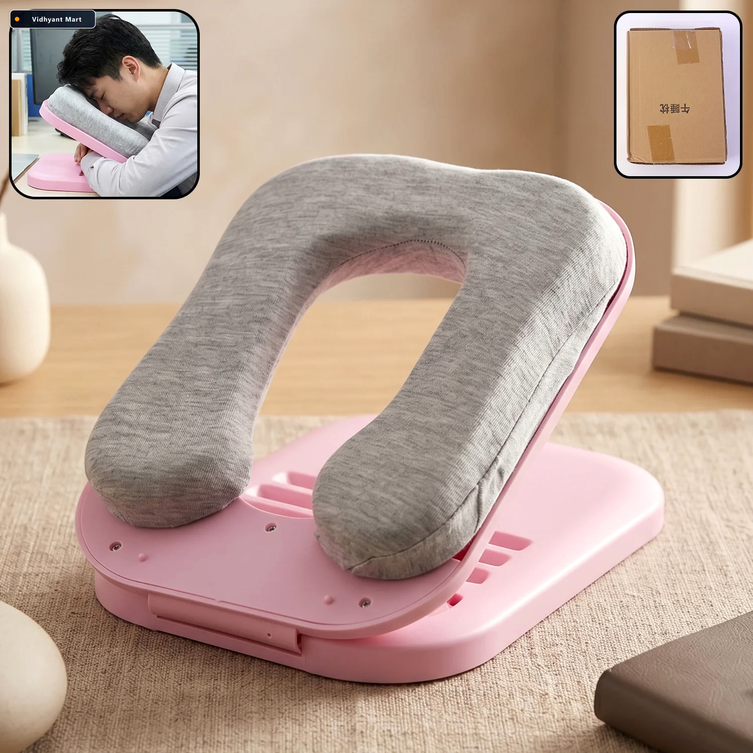 Vidhyant Mart Foldable Soft Nap Doughnut Pillow Compact Neck Sup 1