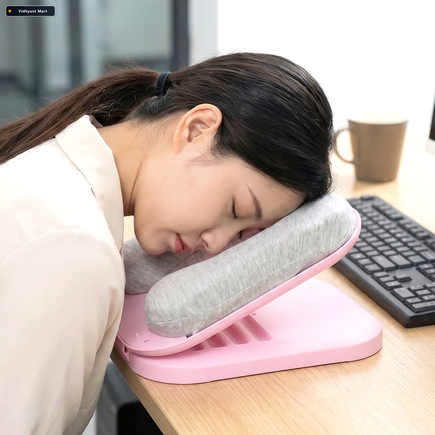 Vidhyant Mart Foldable Soft Nap Doughnut Pillow Compact Neck Sup 3