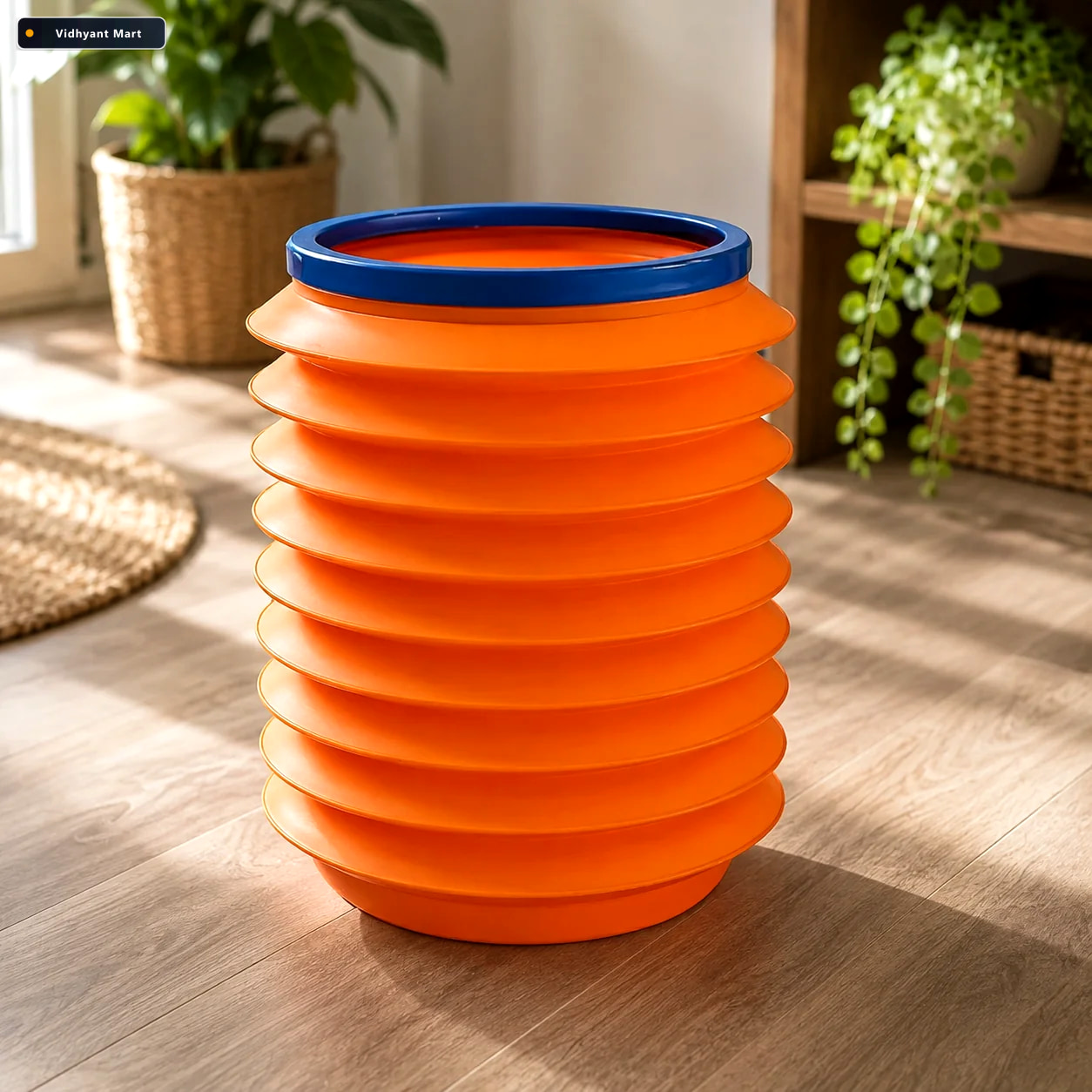 Vidhyant Mart Foldable Storage Bucket Water Container Dustbin Mu 1