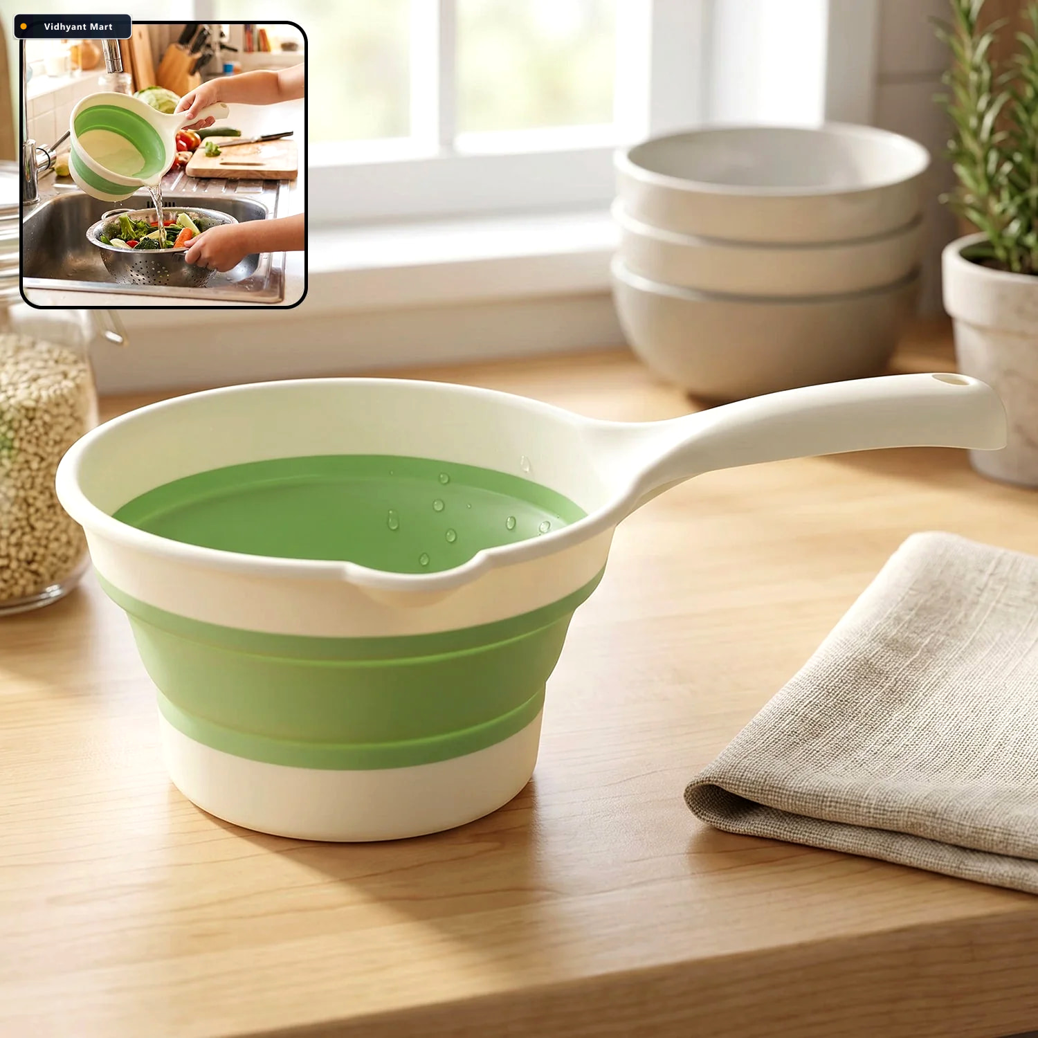 Vidhyant Mart Foldable Water Dipper Space Saving Easy Pouring Ve 2