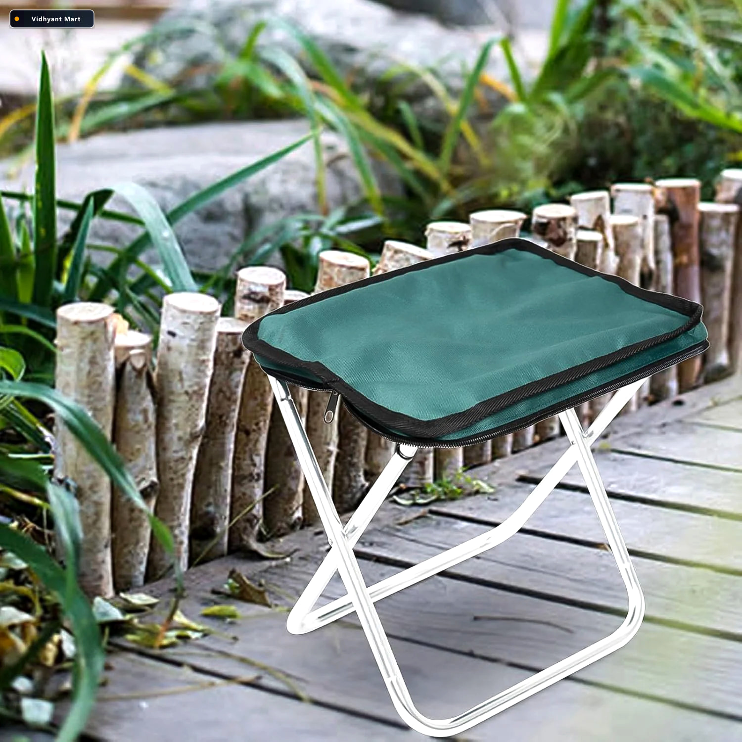 Vidhyant Mart Folding Camping Stool Portable Lightweight Seat Fo 2
