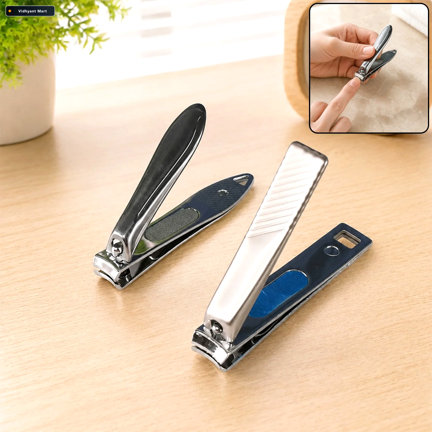 Vidhyant Mart Folding Nail Clippers Stainless Steel With File Ve 1