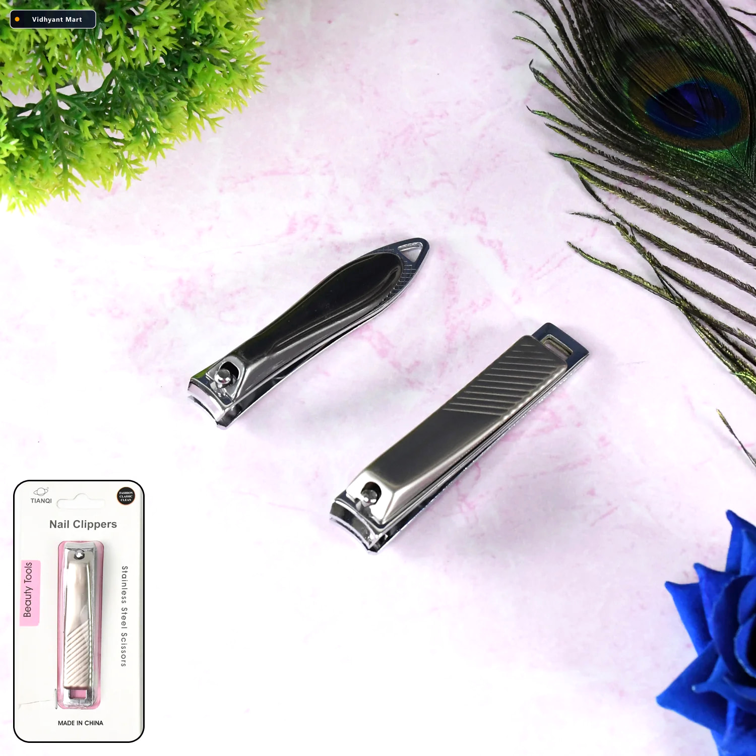 Vidhyant Mart Folding Nail Clippers Stainless Steel With File Ve 3