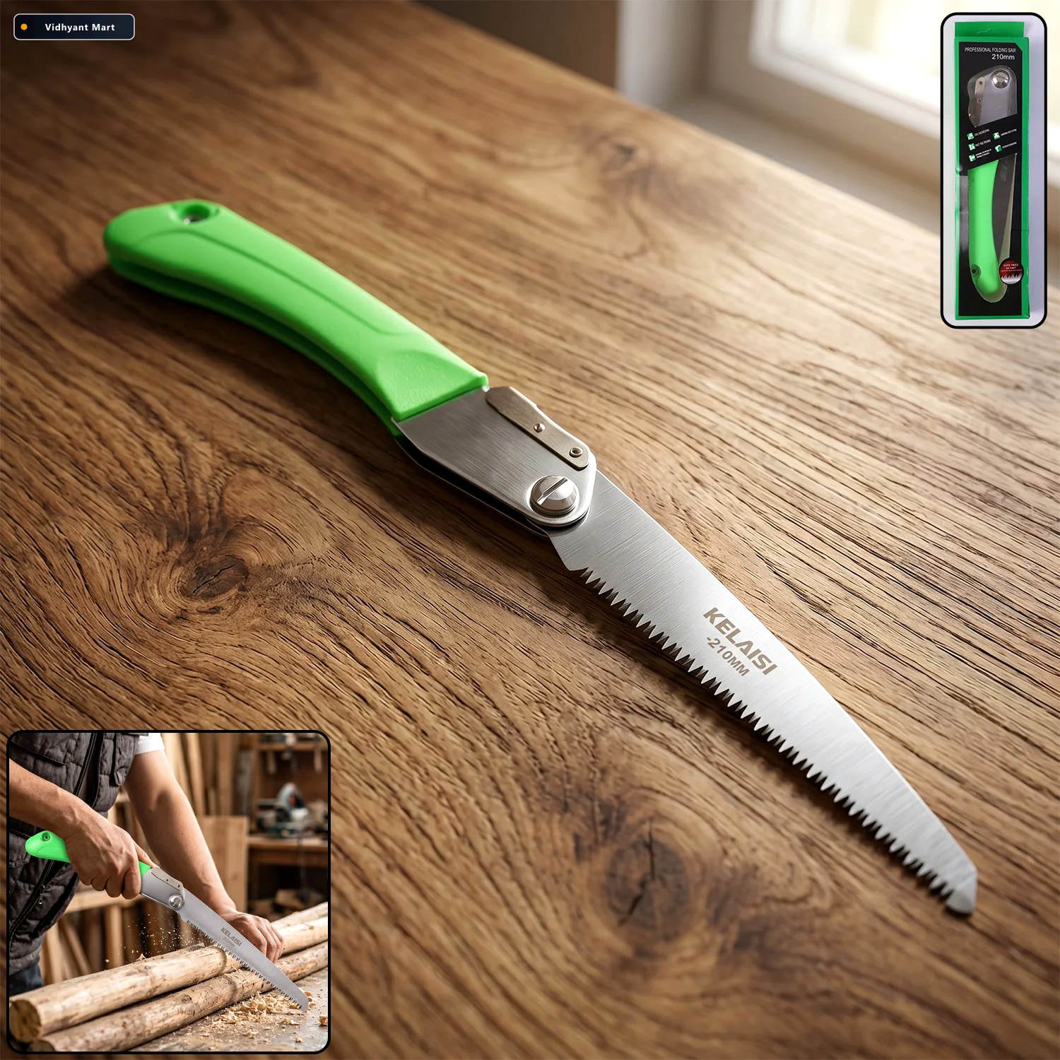 Vidhyant Mart Folding Saw Sharp 210mm Stainless Steel Blade For 1