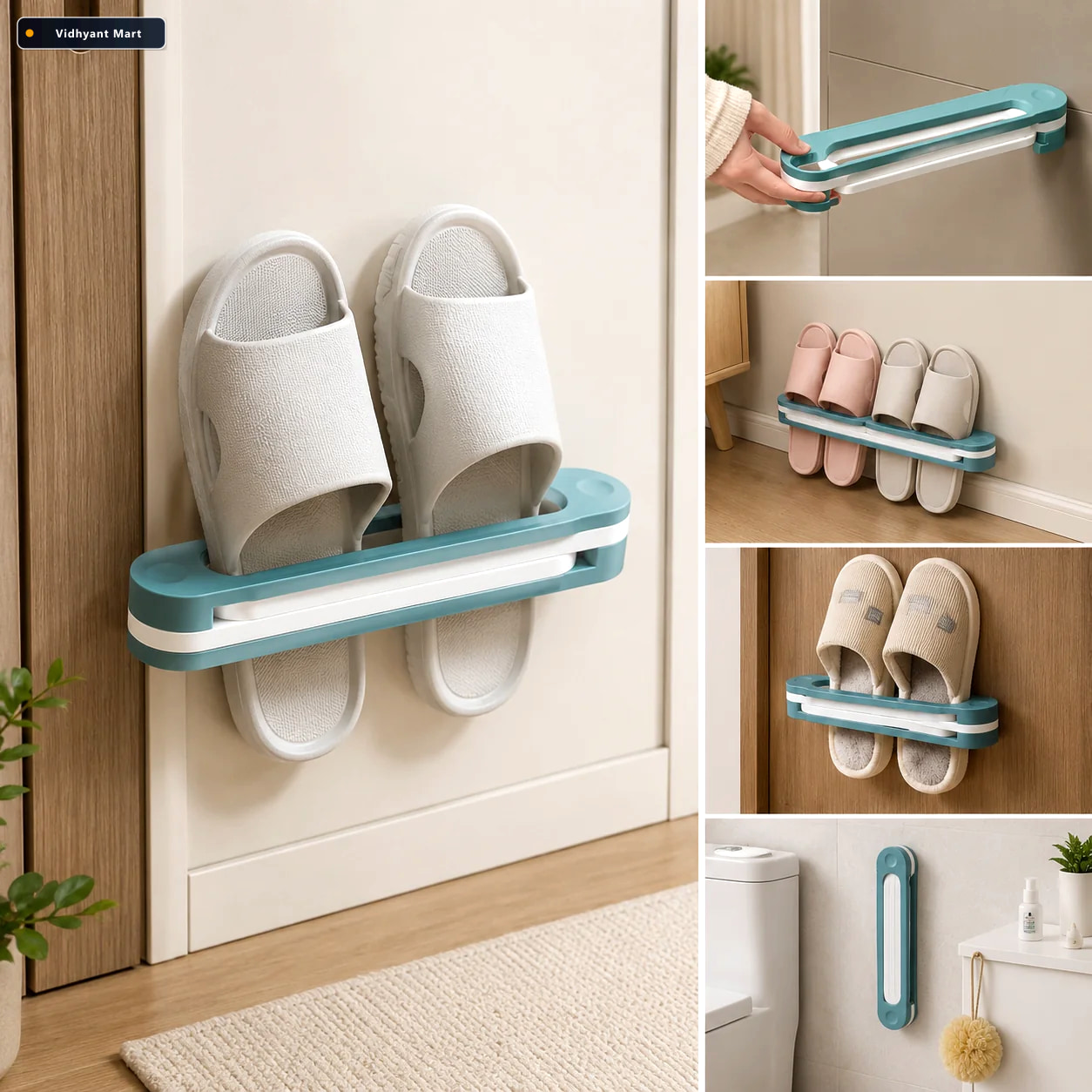 Vidhyant Mart Folding Shoe Rack Space Saving Slipper Organizer F 1