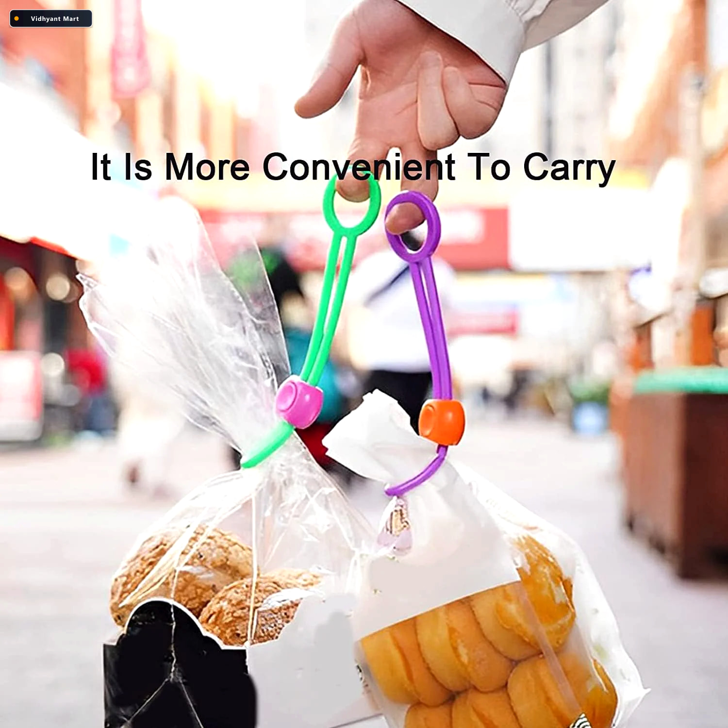 Vidhyant Mart Food Bag Sealing Clip Adjustable Reusable Tidy Tab 4