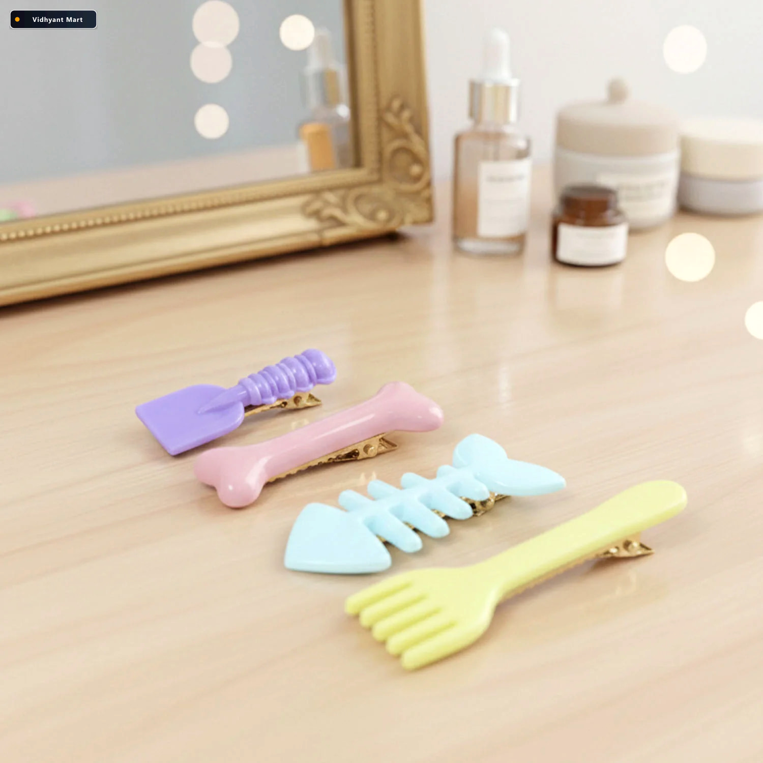 Vidhyant Mart Food Shape Hair Clip Set Cute 4 Piece Stylish Acce 3