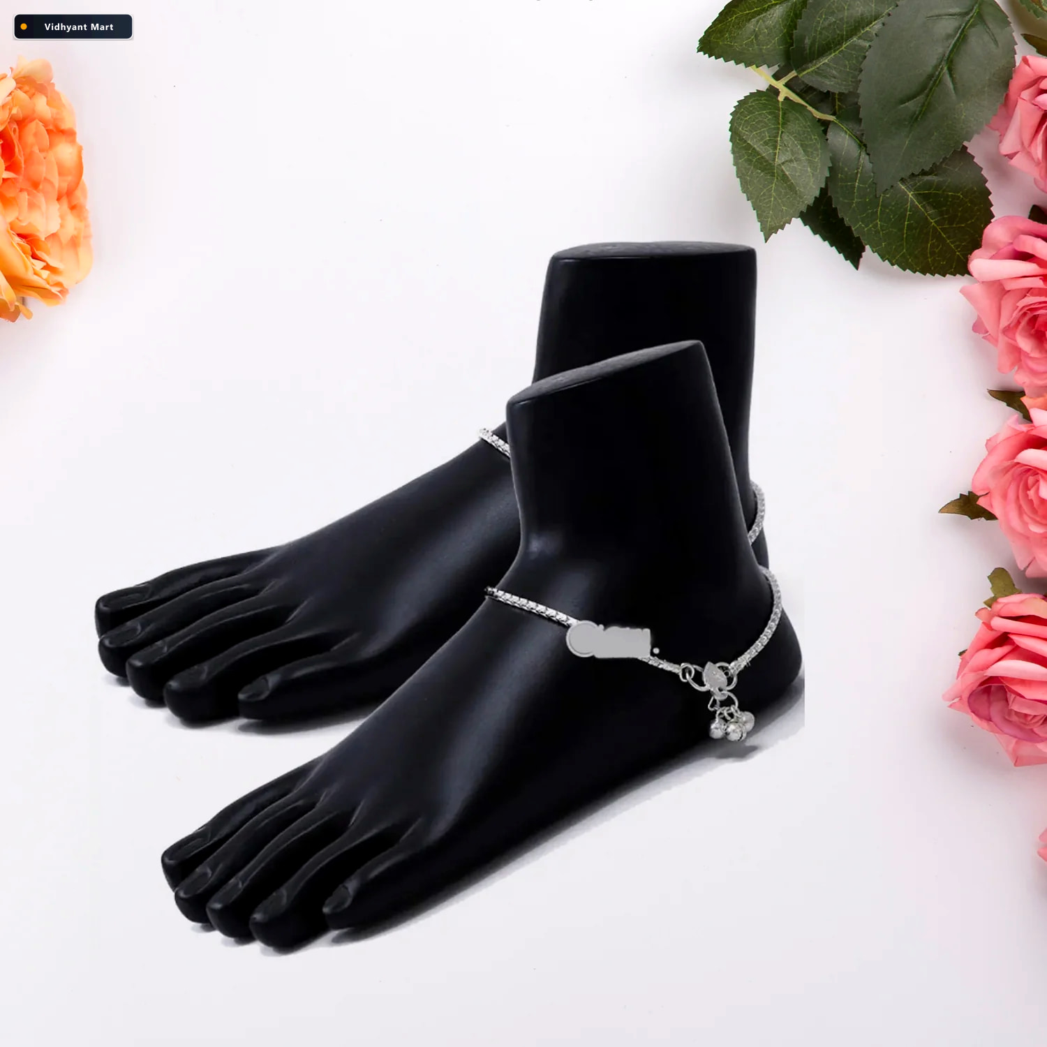 Vidhyant Mart Foot Mannequin Display Stand Pair Premium Black Fo 1