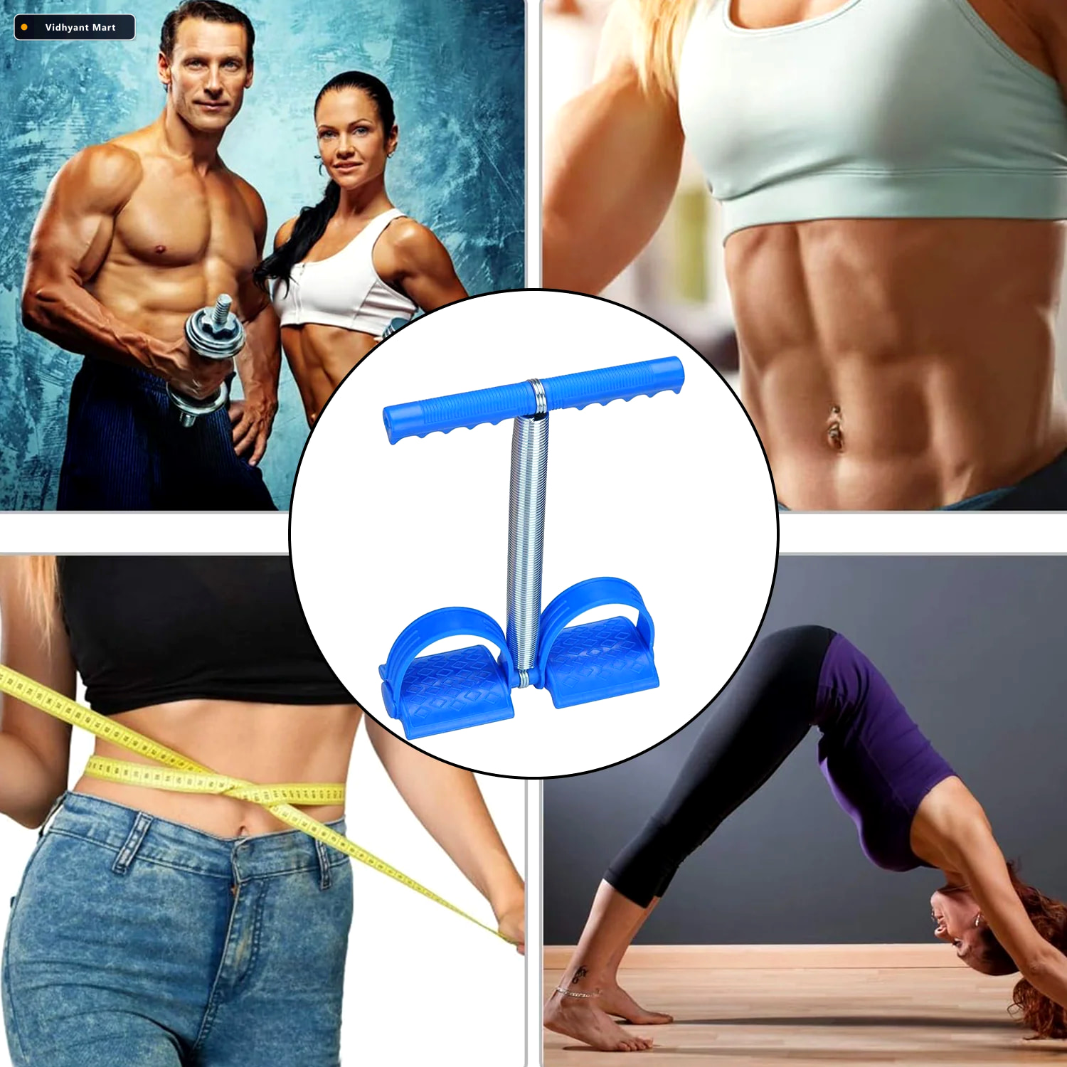 Vidhyant Mart Foot Pedal Resistance Band Full Body Home Workout 3