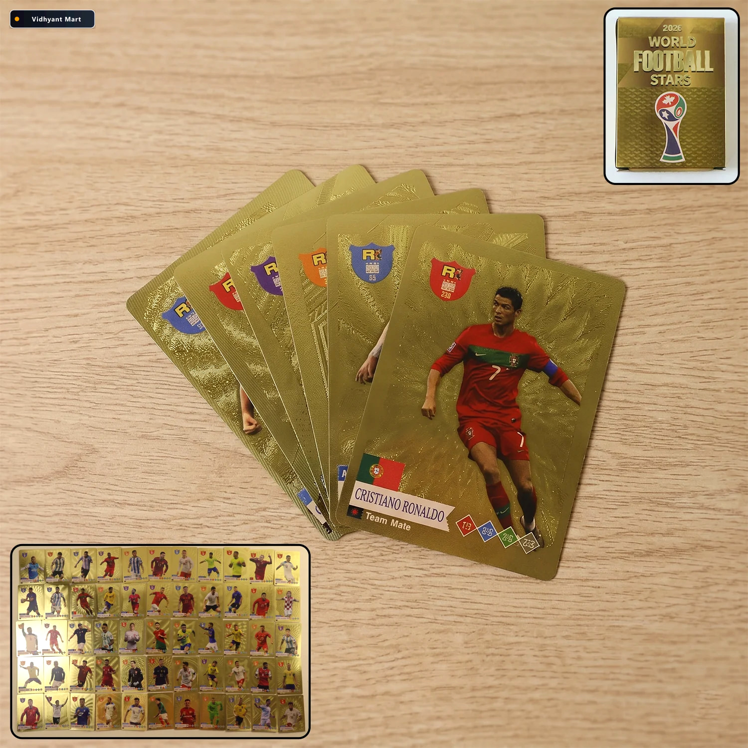 Vidhyant Mart Football Trading Cards Set Premium Collectible For 1
