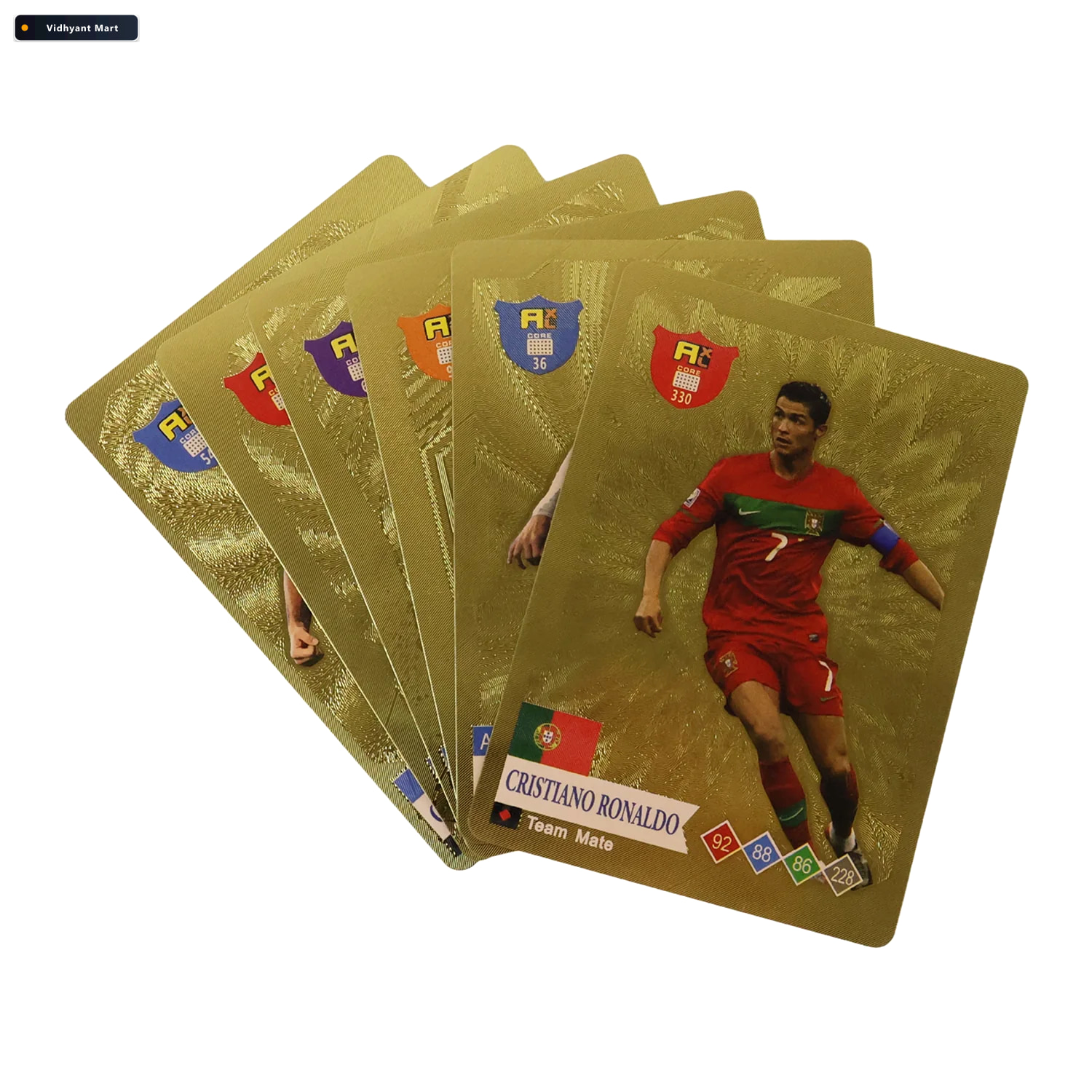 Vidhyant Mart Football Trading Cards Set Premium Collectible For 4