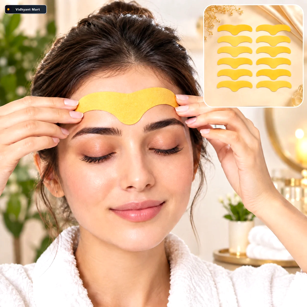 Vidhyant Mart Forehead Wrinkle Patches 10 Pcs Anti Aging Pads Gl 1