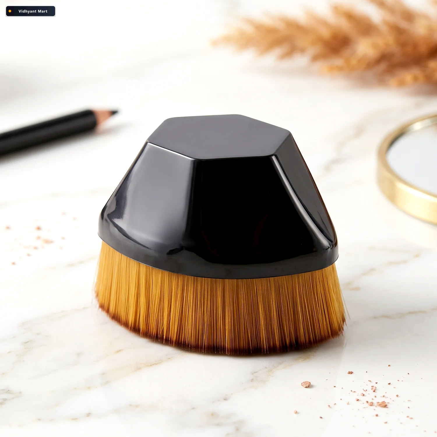 Vidhyant Mart Foundation Makeup Brush Soft Bristles Portable Cas 4