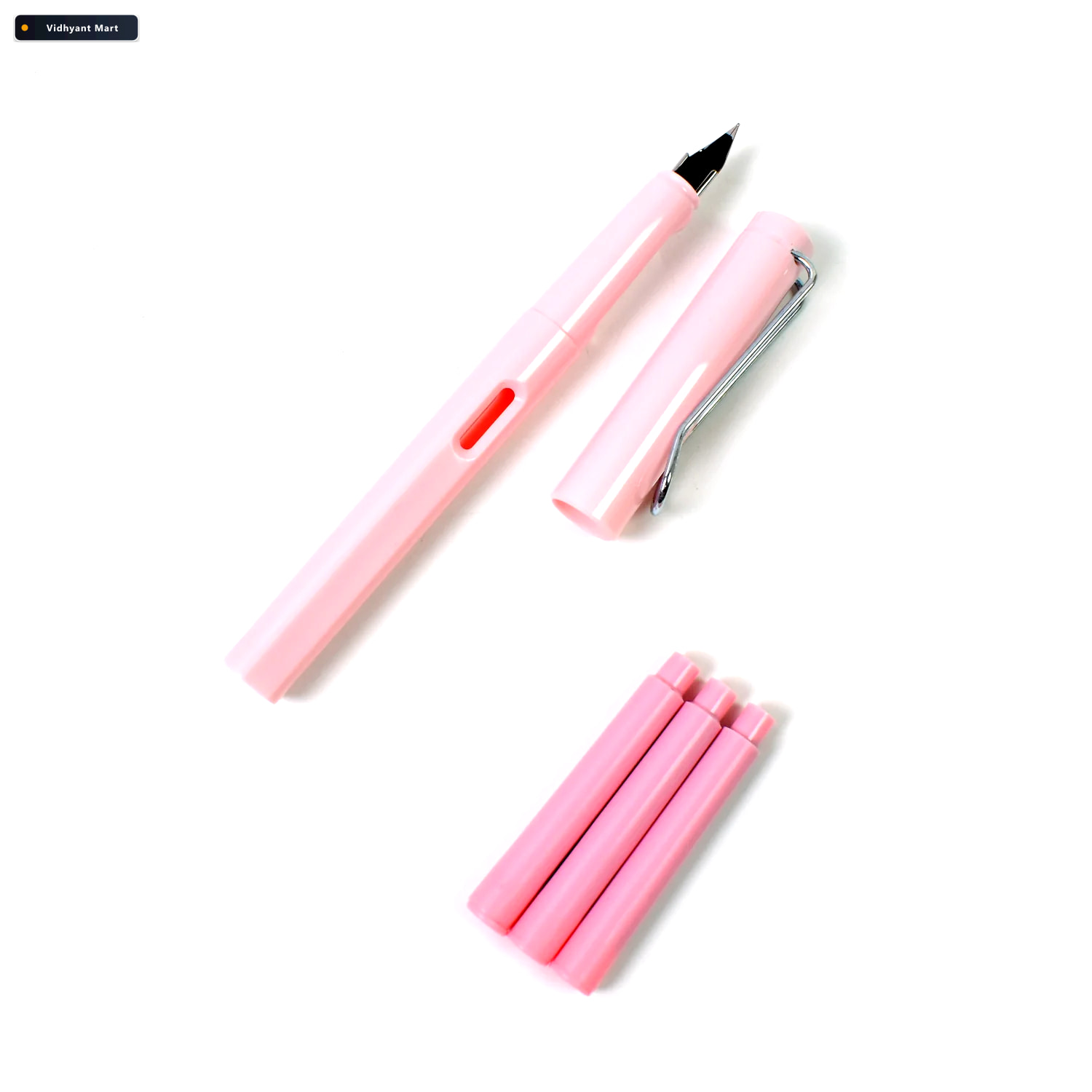 Vidhyant Mart Fountain Pen Set Smooth Blue Ink For Students Inkg 4