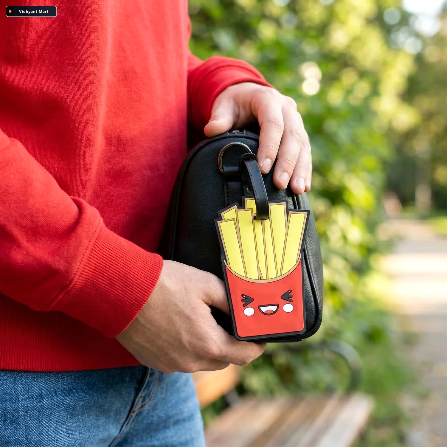 Vidhyant Mart French Fries Luggage Tag Eye Catching Travel Id Ta 3