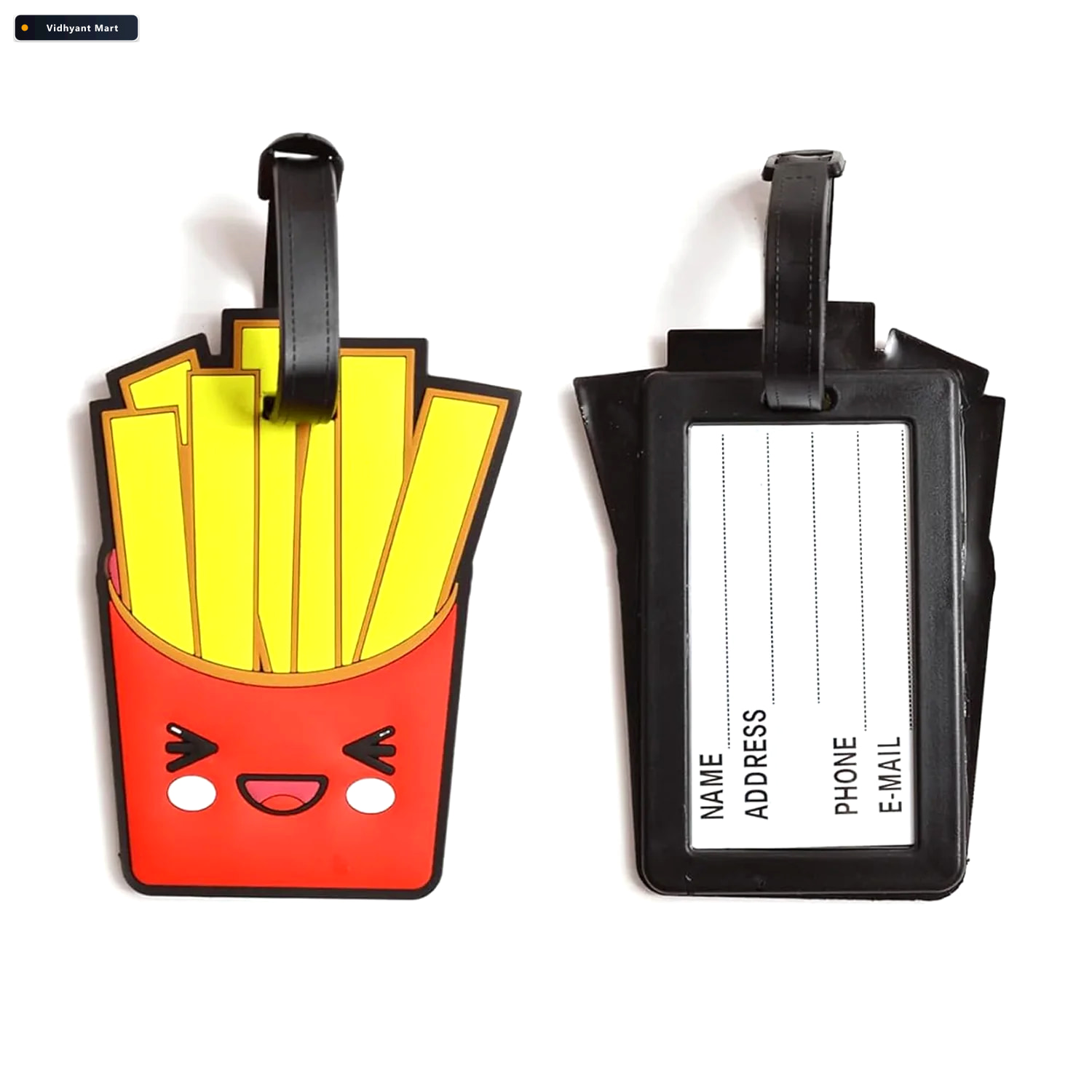 Vidhyant Mart French Fries Luggage Tag Eye Catching Travel Id Ta 4