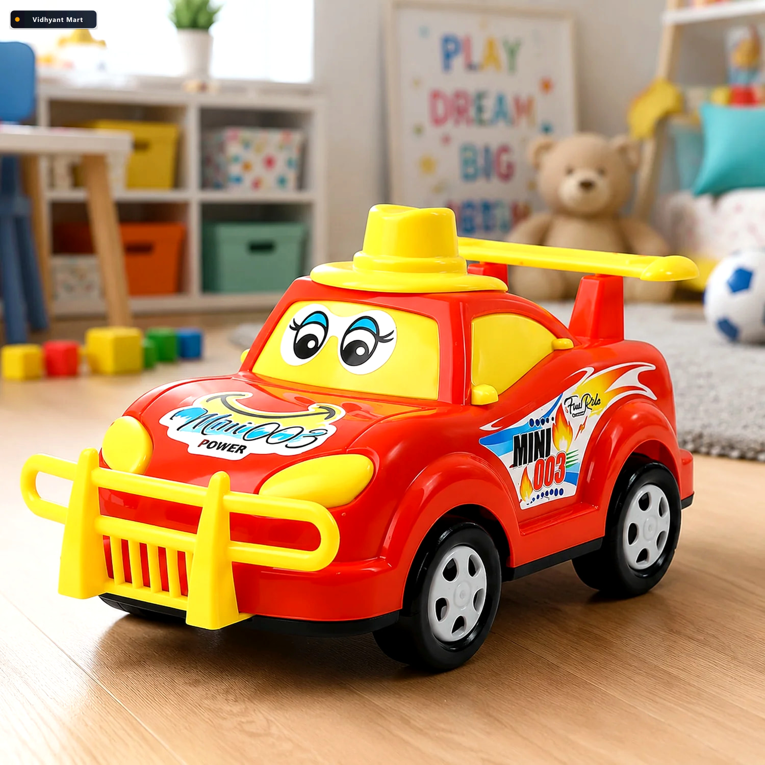 Vidhyant Mart Friction Powered Cartoon Racing Car Toy Battery Fr 1