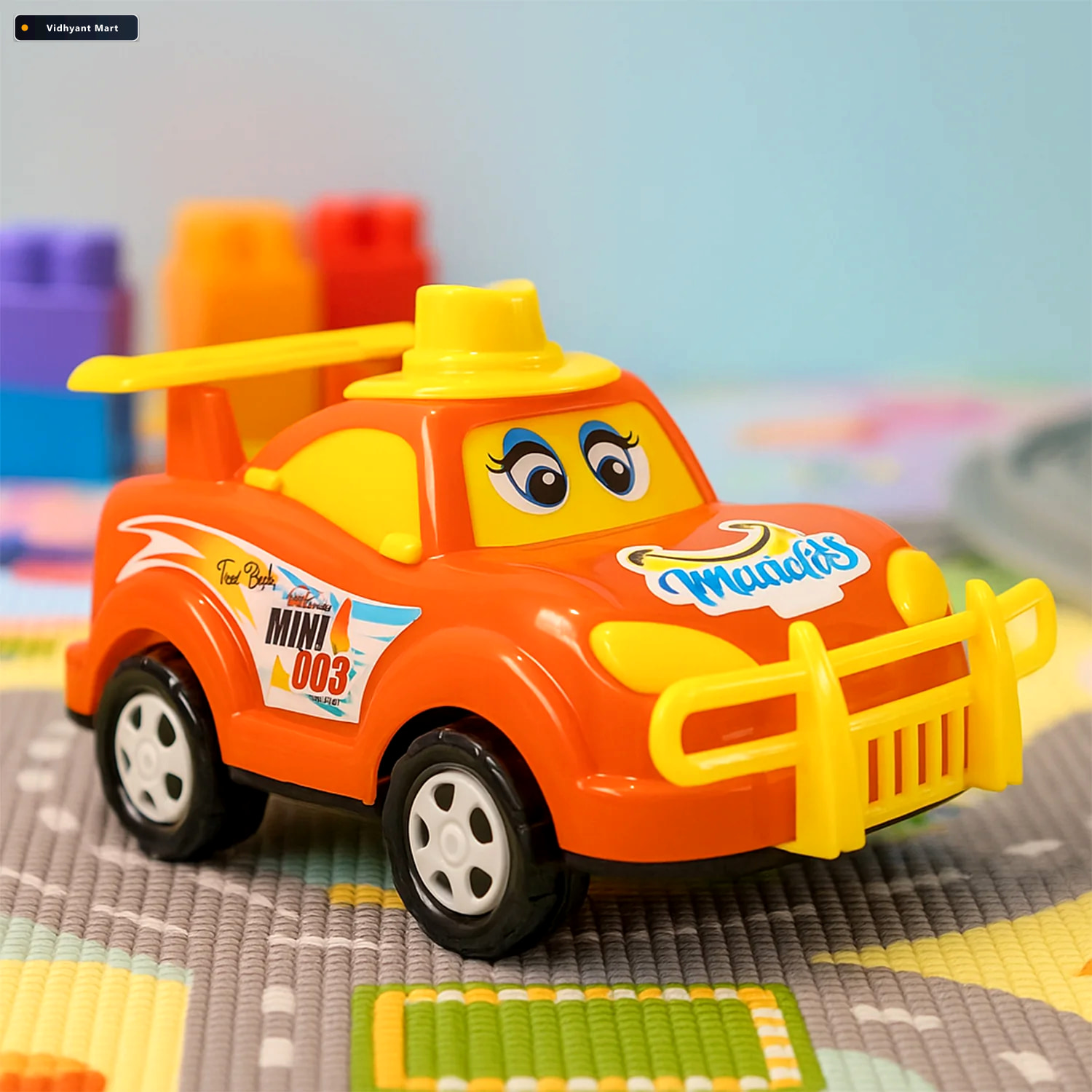 Vidhyant Mart Friction Powered Cartoon Racing Car Toy Battery Fr 4