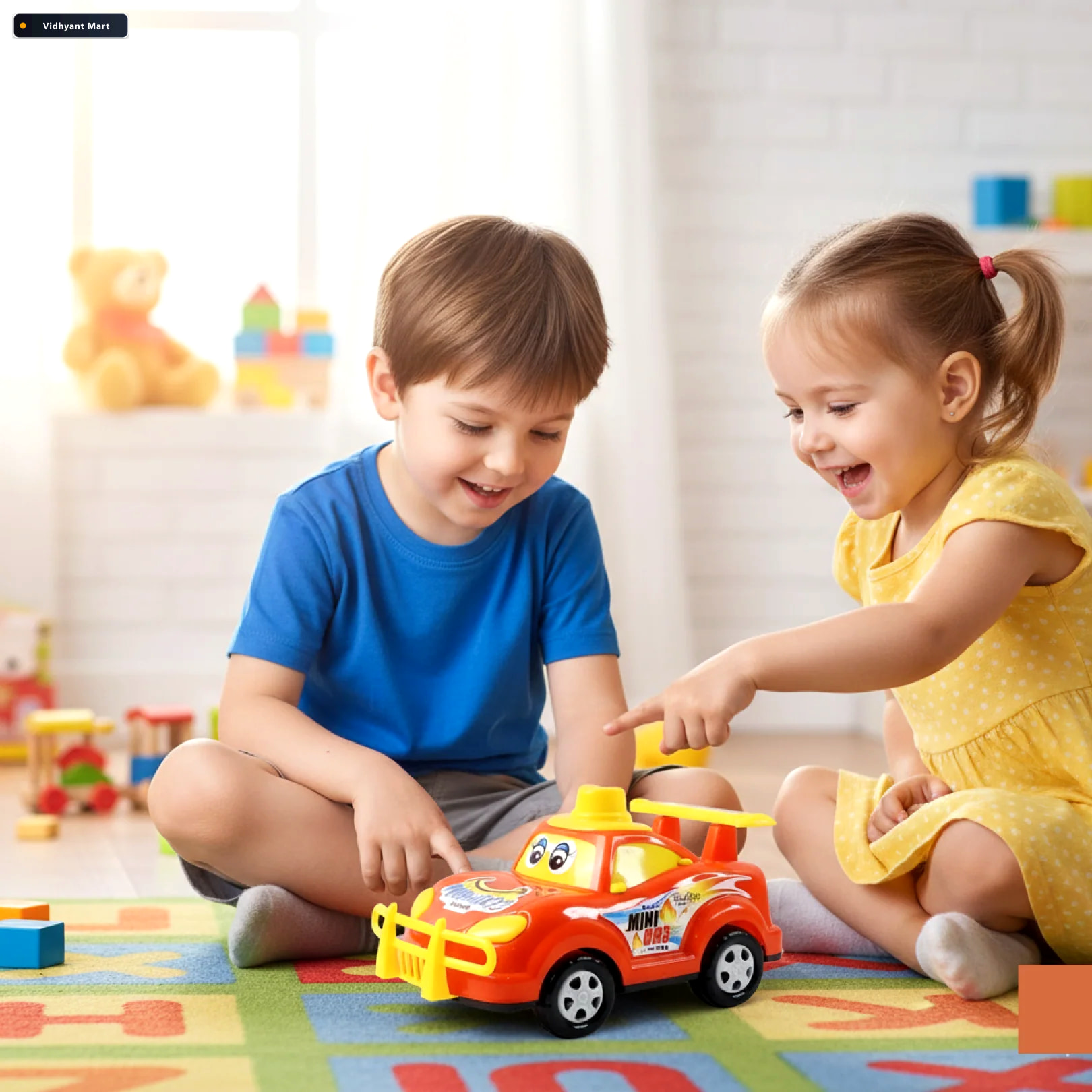 Vidhyant Mart Friction Powered Cartoon Racing Car Toy Battery Fr 5
