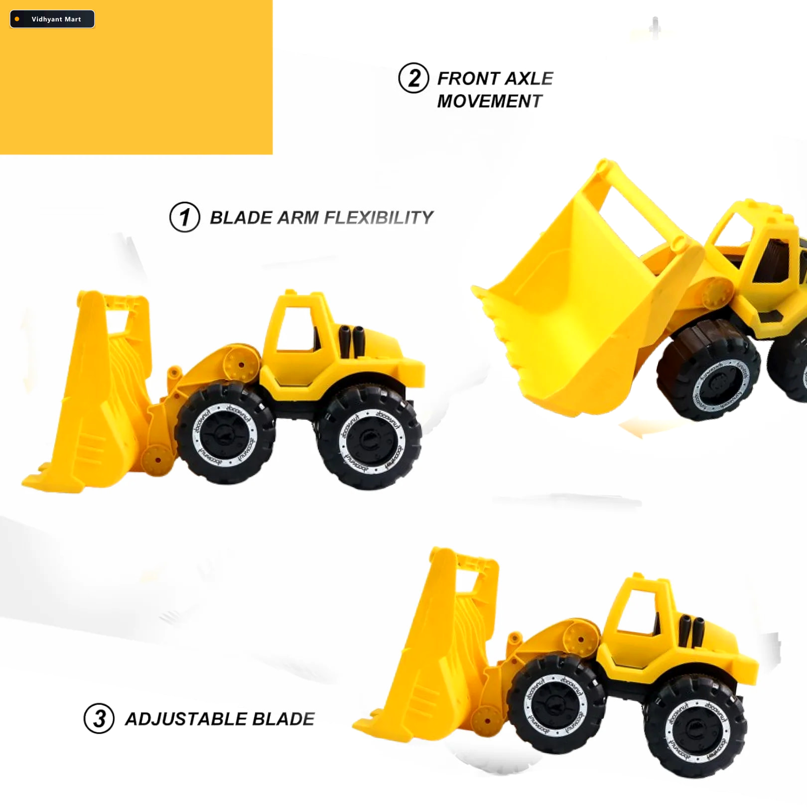 Vidhyant Mart Friction Powered Construction Toy Durable Battery 2