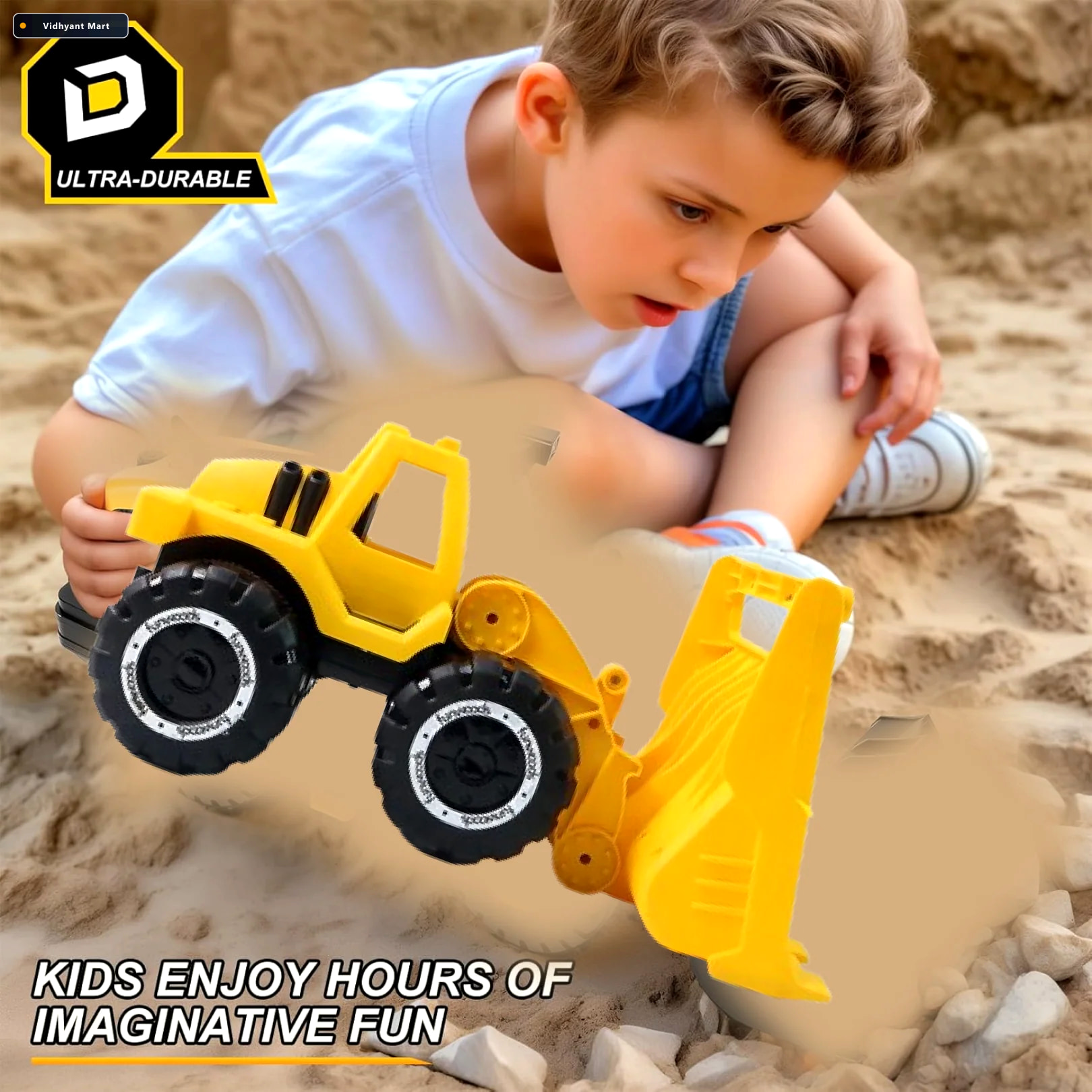 Vidhyant Mart Friction Powered Construction Toy Durable Battery 4