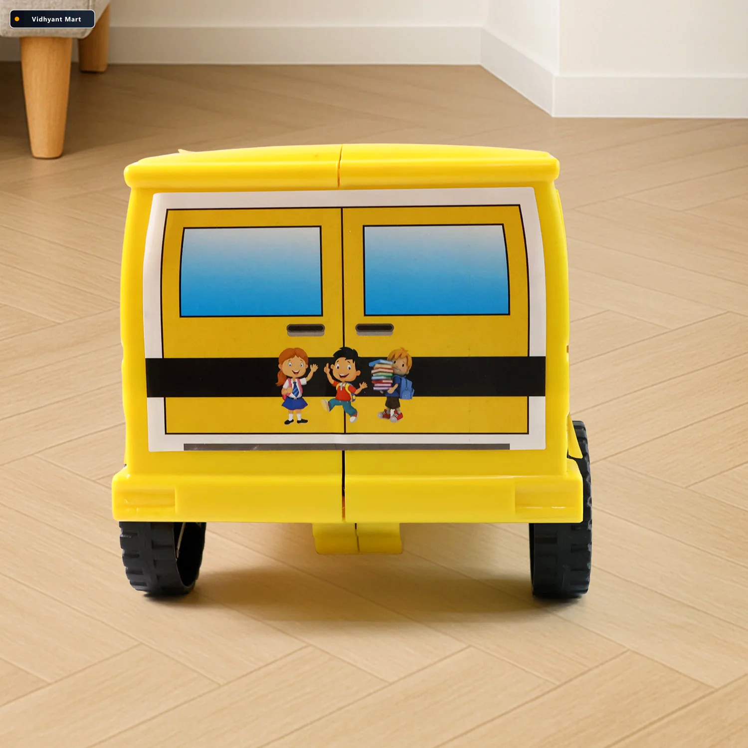 Vidhyant Mart Friction Powered School Bus Toy Durable Push And G 2