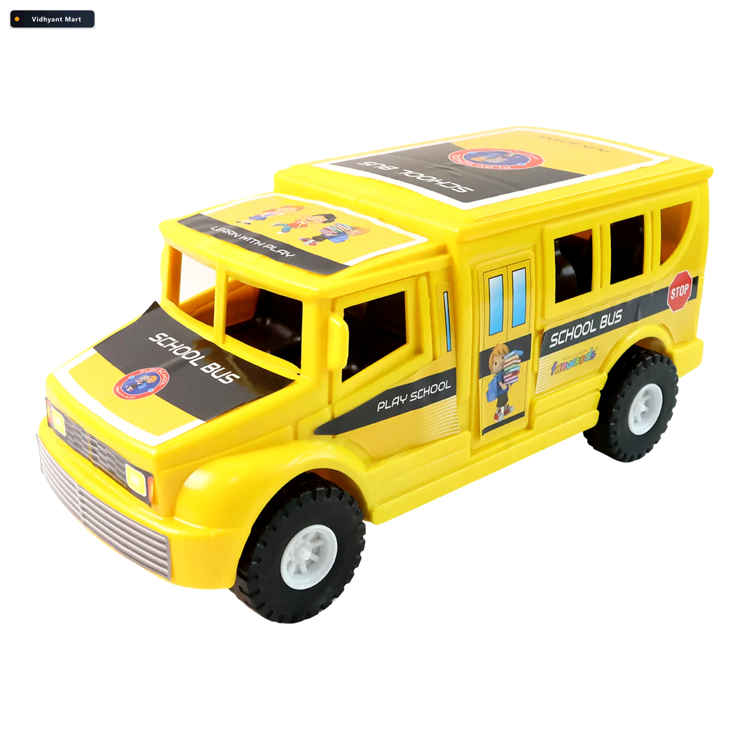Vidhyant Mart Friction Powered School Bus Toy Durable Push And G 4