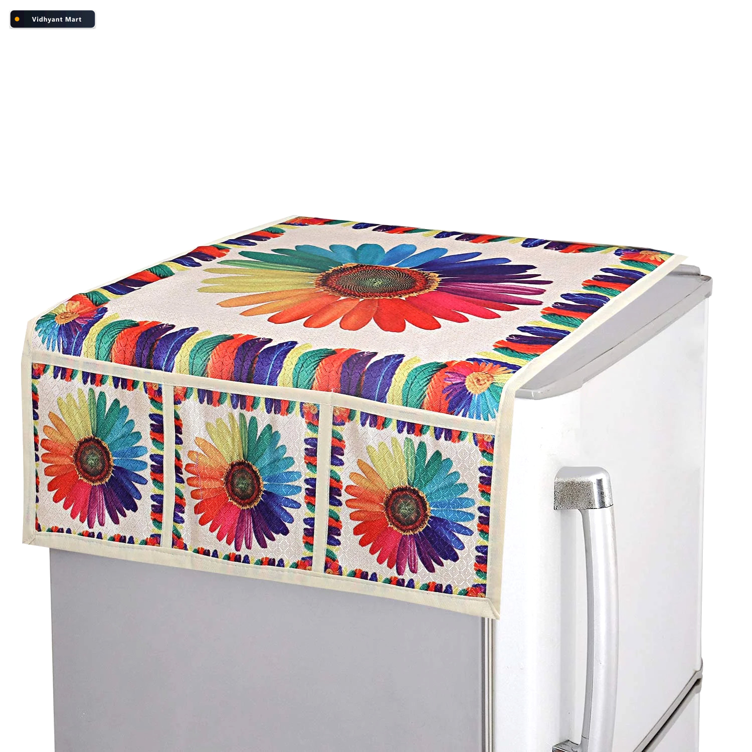Vidhyant Mart Fridge Top Cover Decorative Pvc Kitchen Appliance 3