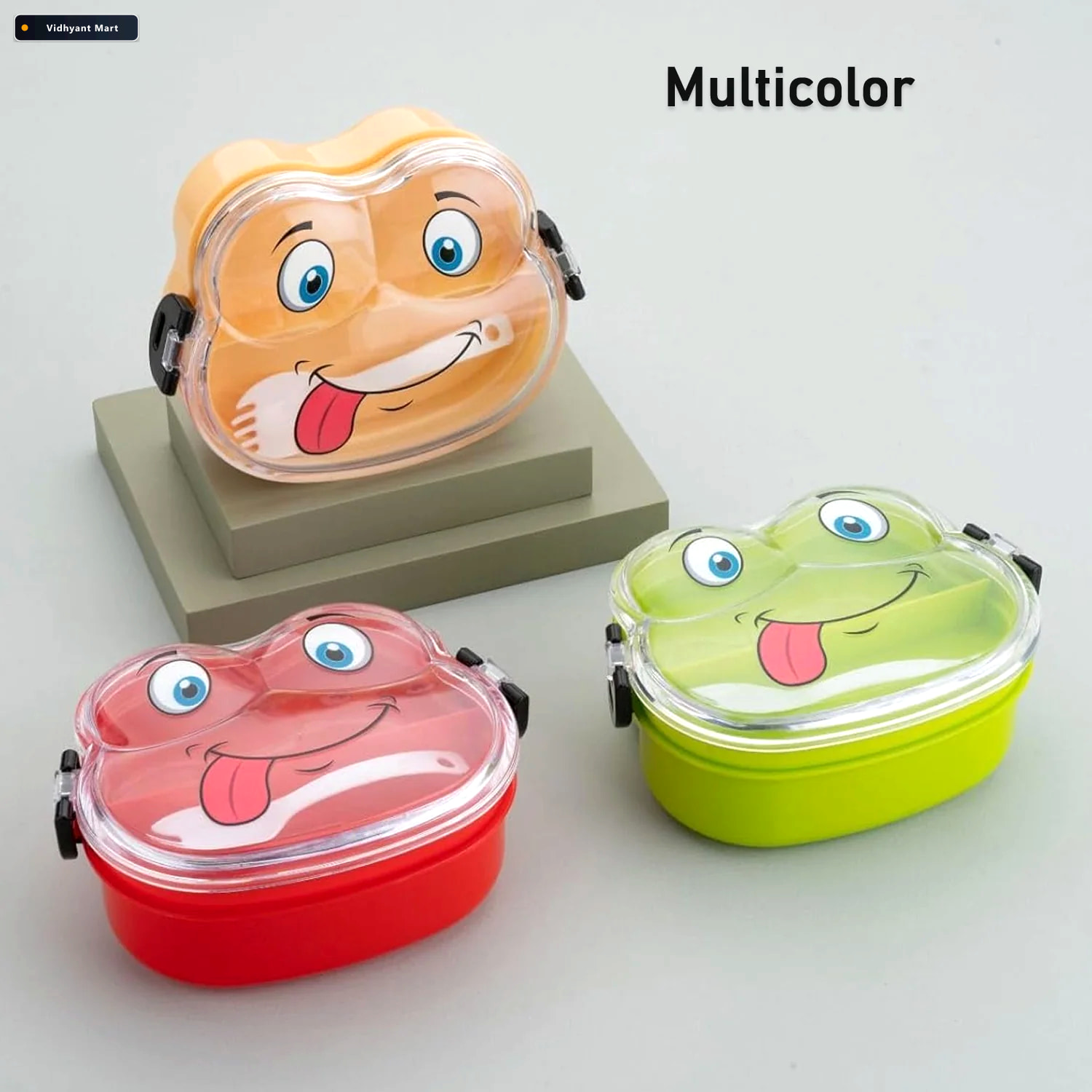 Vidhyant Mart Froggy Lunch Box For Kids Double Layer Leakproof T 3