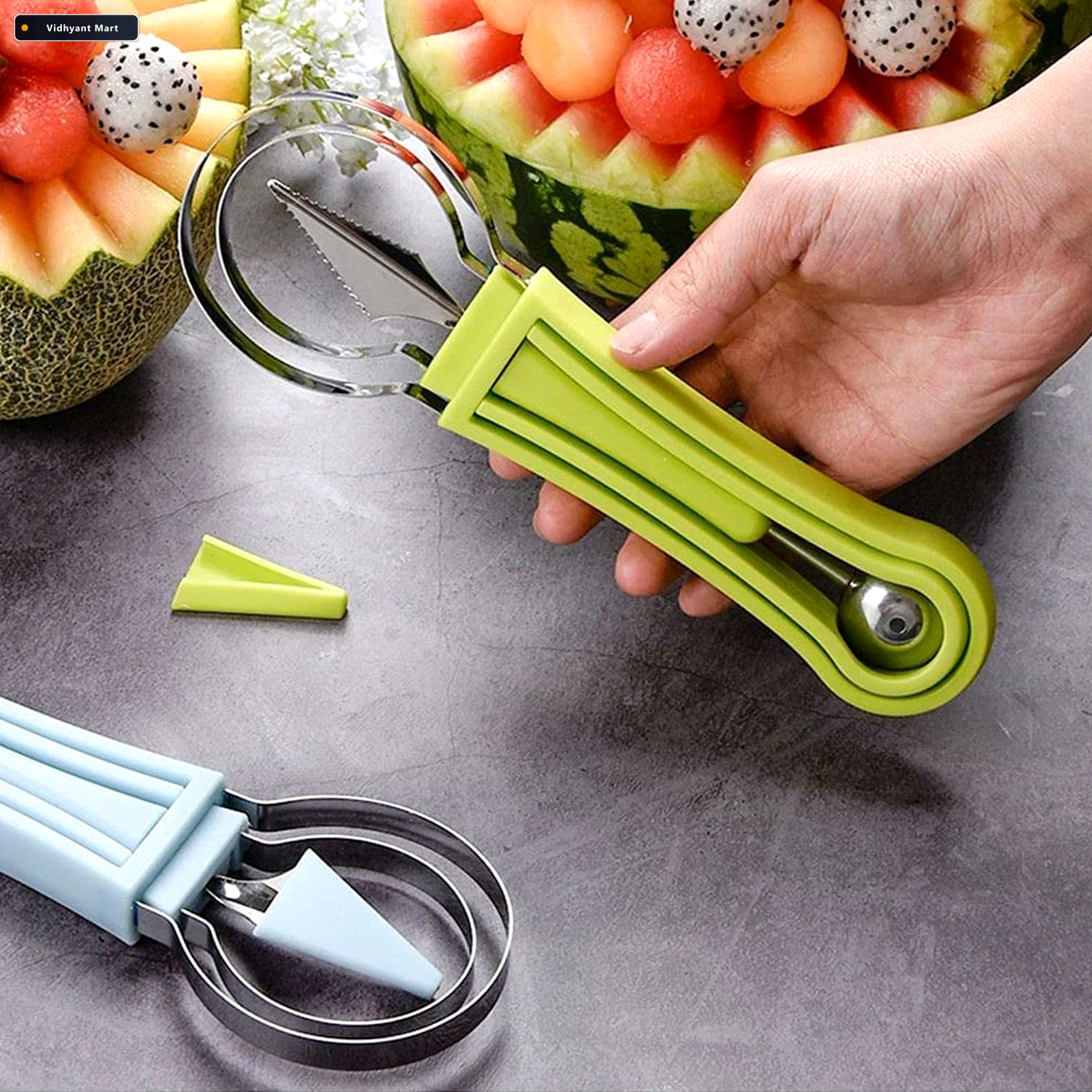 Vidhyant Mart Fruit Baller Scooper Set 4 In 1 Stainless Steel Ch 4