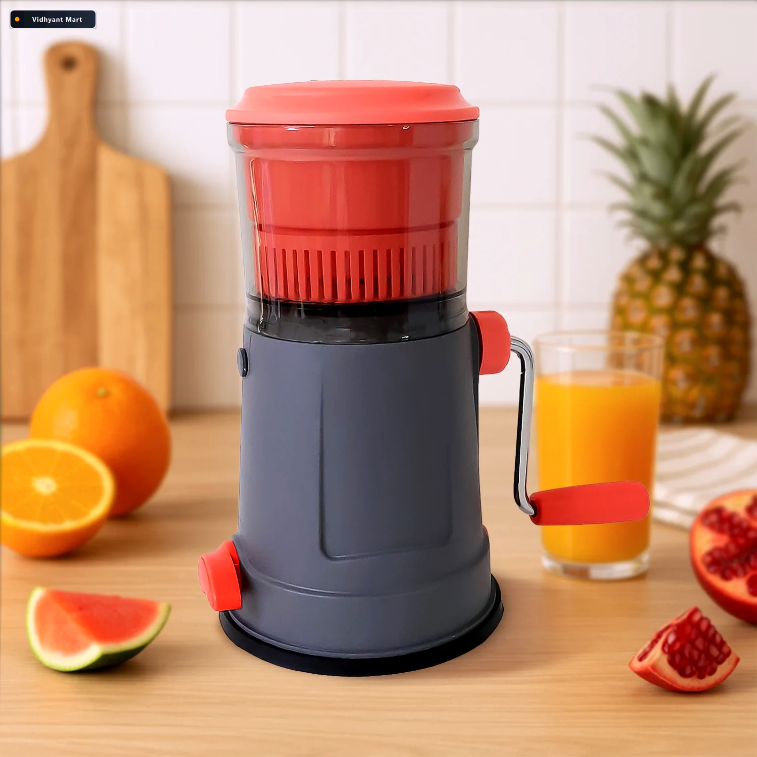 Vidhyant Mart Fruit Juicer With Extra Long Handle Silicone Ring 1