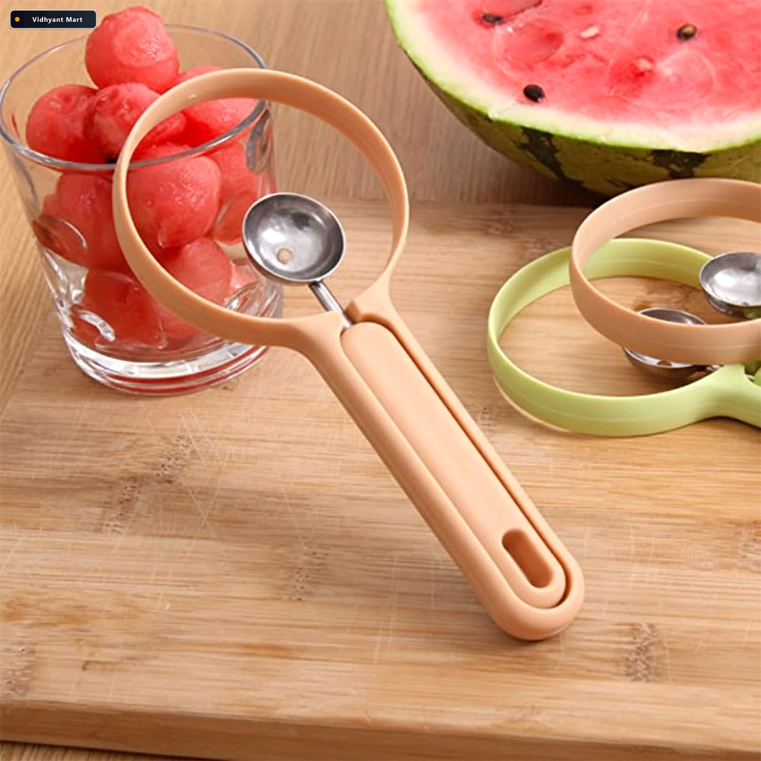 Vidhyant Mart Fruit Scooper And Cutter Tool Dual Function Kitche 2