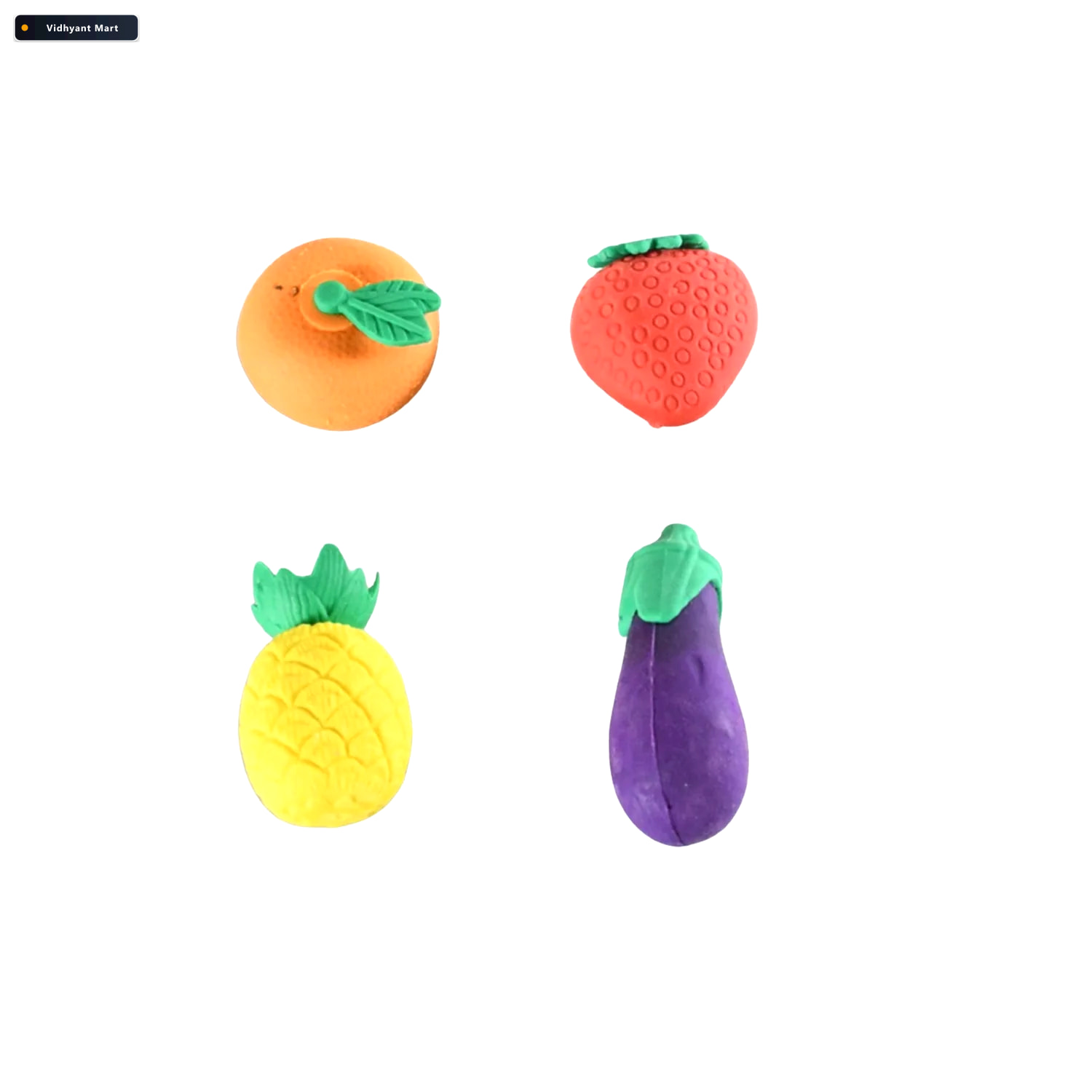 Vidhyant Mart Fruit Vegetable Erasers Cute 3d Set For Kids Write 2