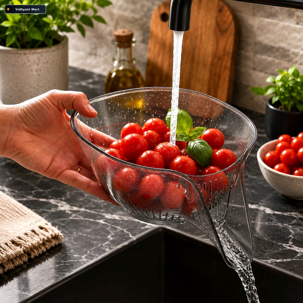 Vidhyant Mart Fruit Vegetable Washing Strainer Basket Easy Hygie 1