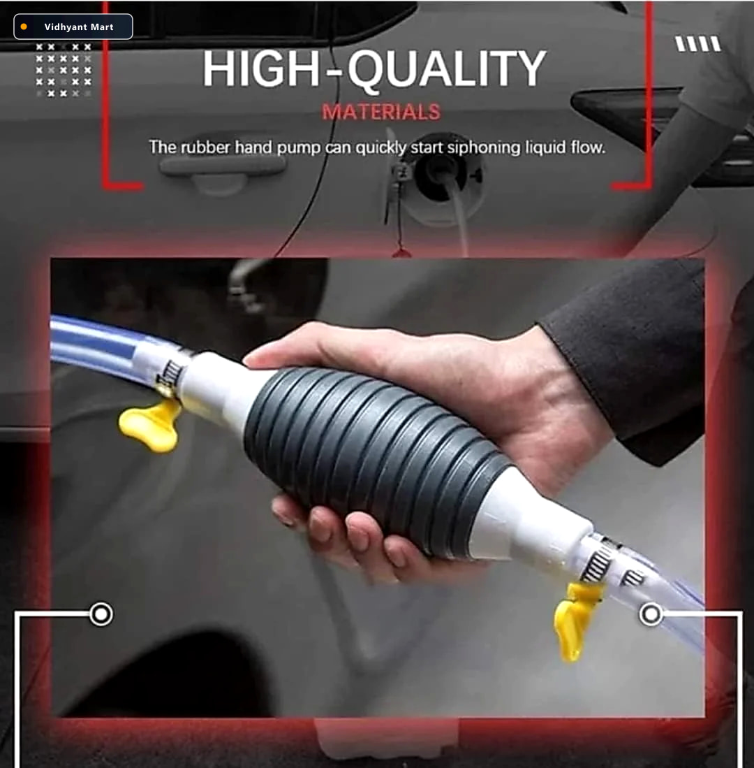 Vidhyant Mart Fuel Transfer Pump Portable Manual Siphon Kit For 2